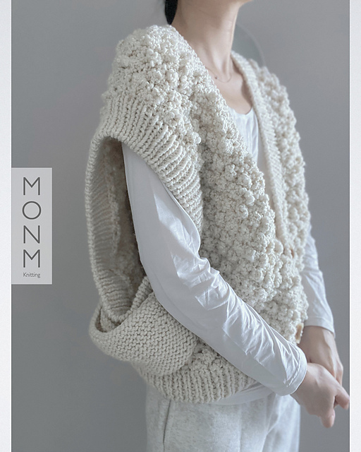 断捨離さん。専用 KNITTED TWO POCKET VEST M Ravelry: Saddle Pocket Vest pattern by MINGBI LUO