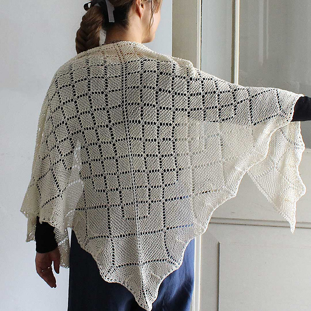 Ravelry: Squares shawl スクエアーズショール pattern by Tomoko