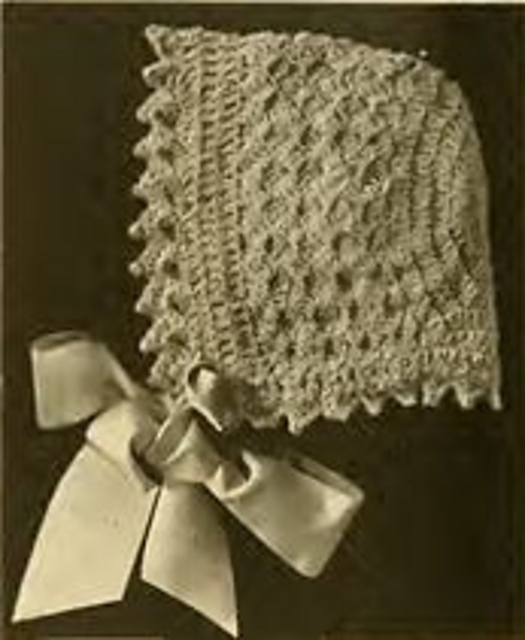 Infant's Crocheted Hood