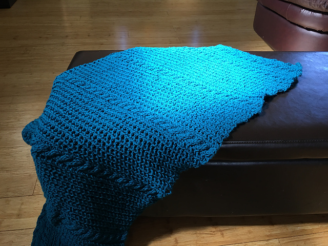 Cabled Rosary Prayer Shawl