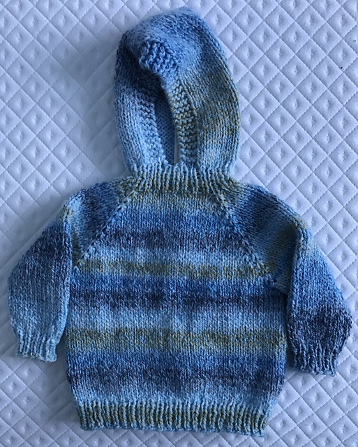 Back Zipper Baby Sweater with Hood