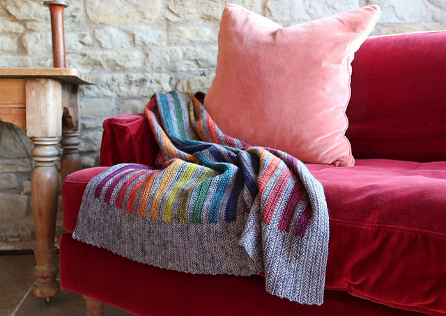 Stormy Rainbow Blanket