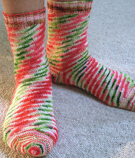 Short Row Shuffle Socks
