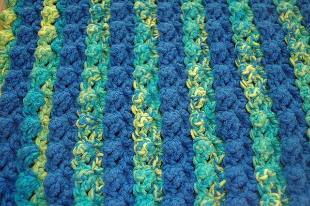 Green & Blue Layette - Afghan