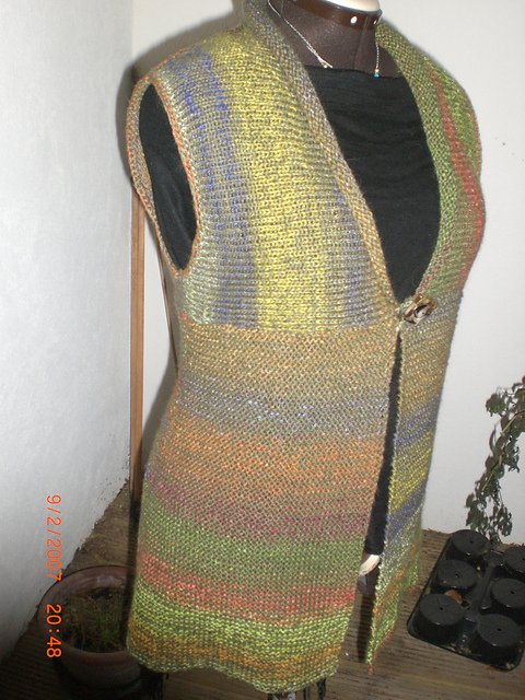 Tsumugi Gradation Long Vest