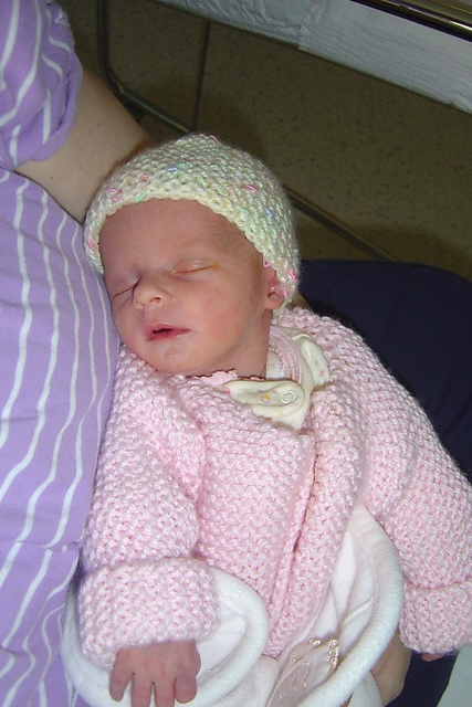 French Garter Stitch Baby Cardigan