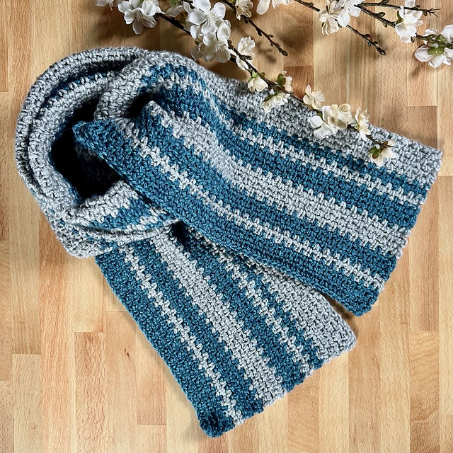 Men's Linen Stitch Scarf