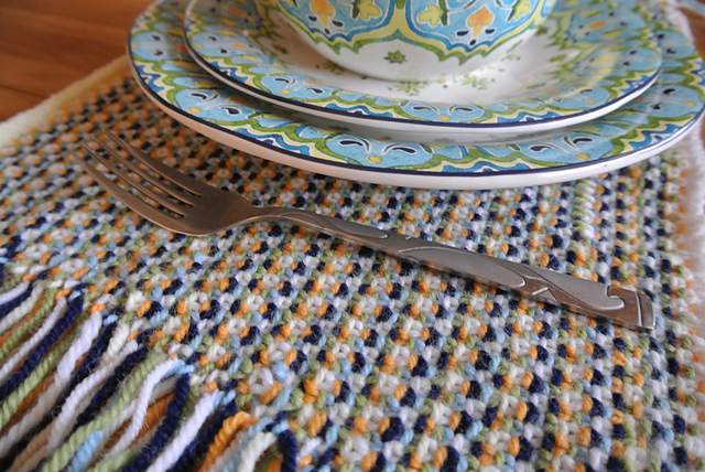 Knit Linen Stitch Placemats