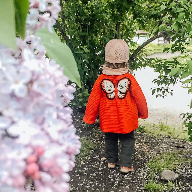 Toddler girl cardigan + Butterfly wings