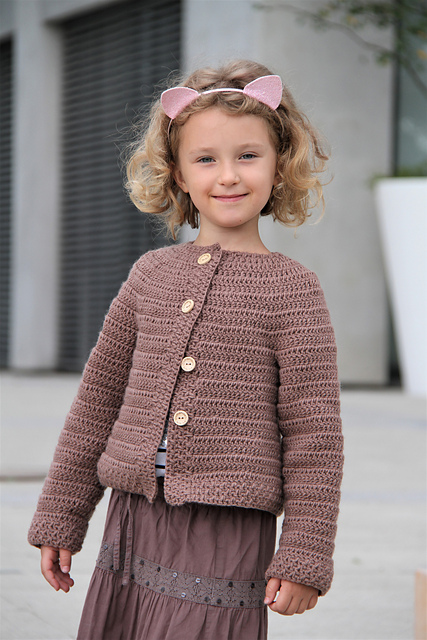 Bachelor’s Button cardigan - kids version