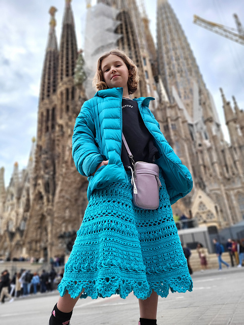 Boho Blues skirt - kids version