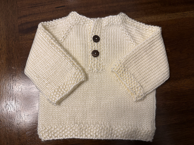 Seed Stitch Baby Sweater