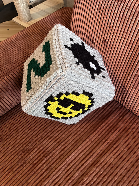 Minesweeper cube pillow