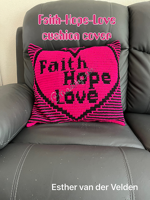 Faith Hope Love cushion cover