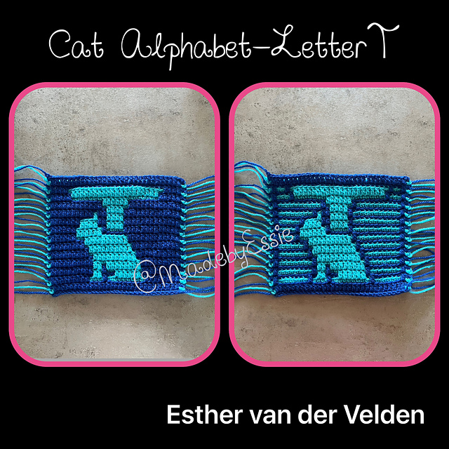 Cat Alphabet Letter T