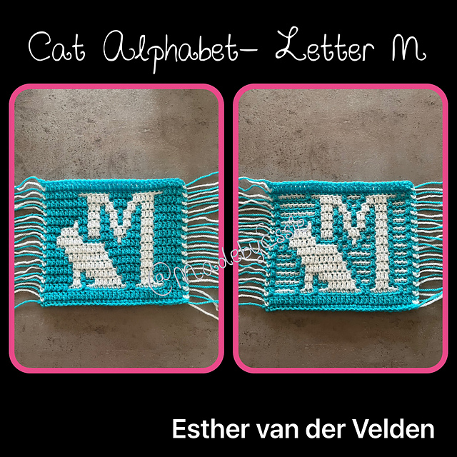 Cat Alphabet Letter M