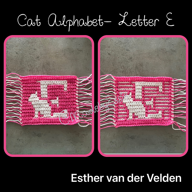 Cat Alphabet Letter E
