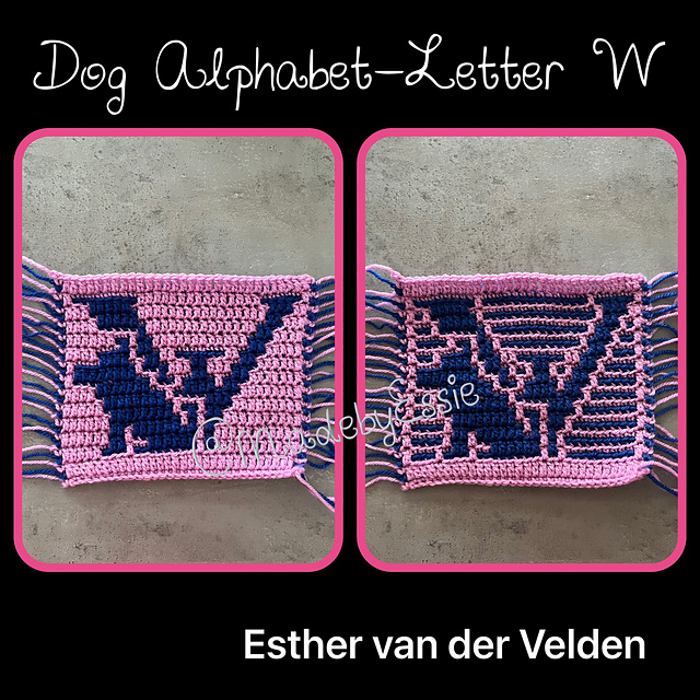 Dog Alphabet Letter W