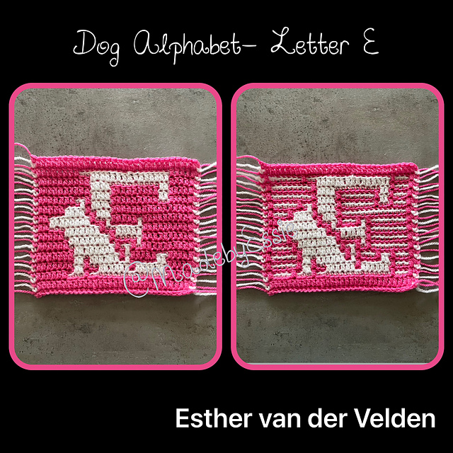 Dog Alphabet Letter E