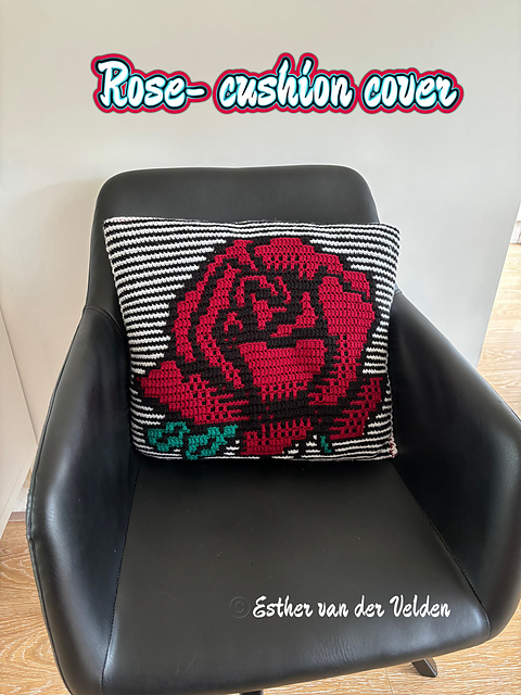 Rose-cushion cover