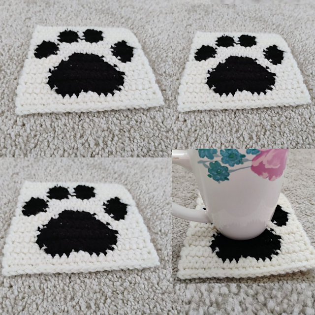Dog Paw Coasters