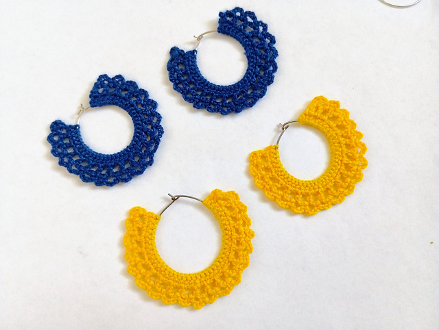 Elegant Floral Hoop Earrings