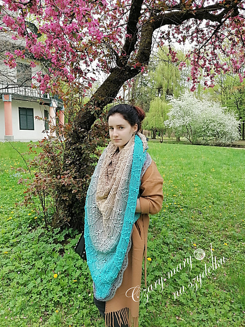 Wild Orchard shawl