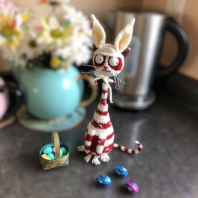 Candy Cane Christmas Cat