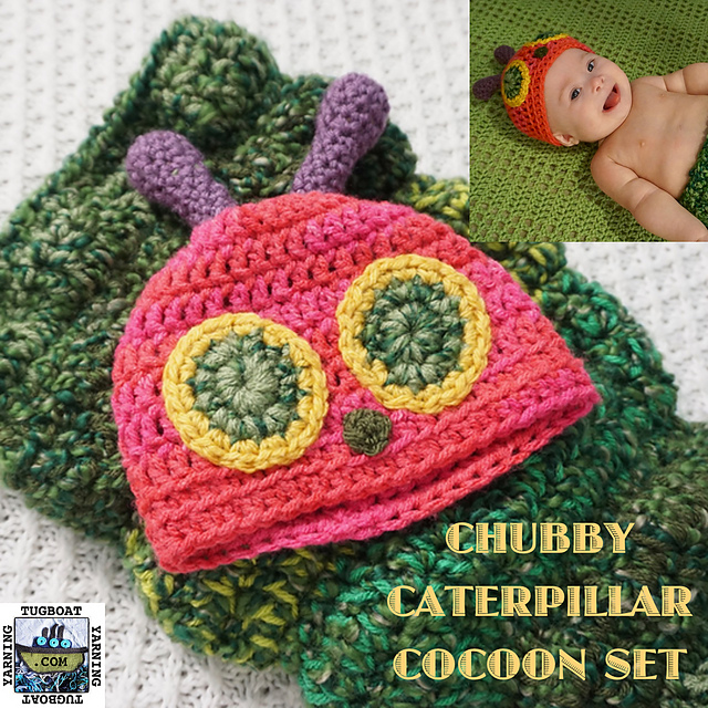 The Chubby Caterpillar Baby Cocoon & Hat