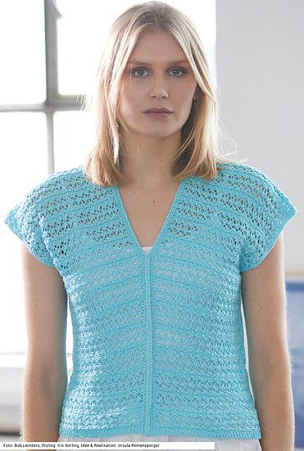 # 06 Shirt mit Ajourmuster