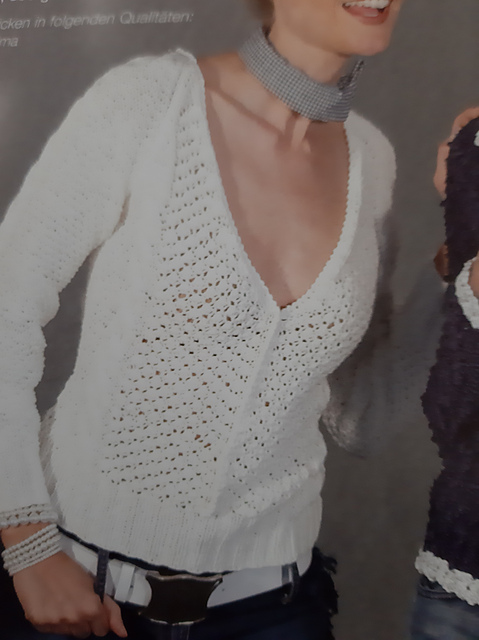 Modell 18 Pulli mit Strukturmuster