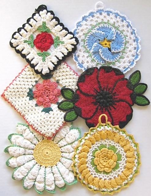 Vintage Florals Potholders
