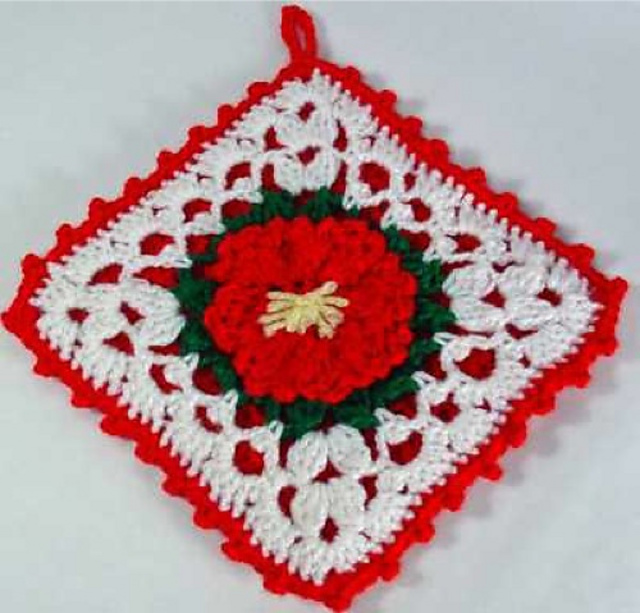 Wild Rose Potholder