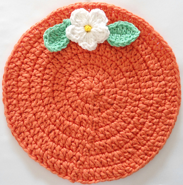 Orange Blossom Dishcloth - PB192