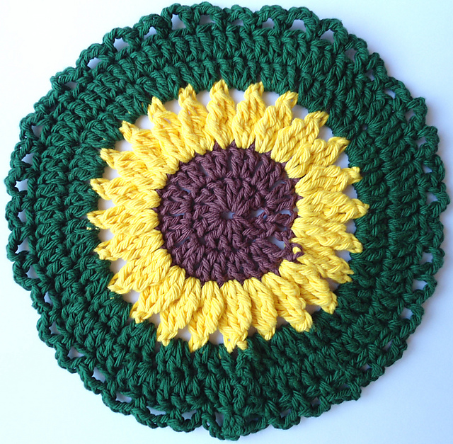 Sunflower 2 Dishcloth
