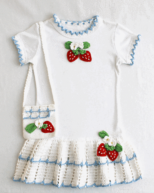 Strawberry T-Shirt Dress and Purse