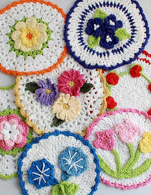 Floral Bouquet of Dishcloths Set 2 - PA903