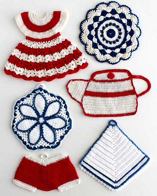 Vintage Americana Potholders