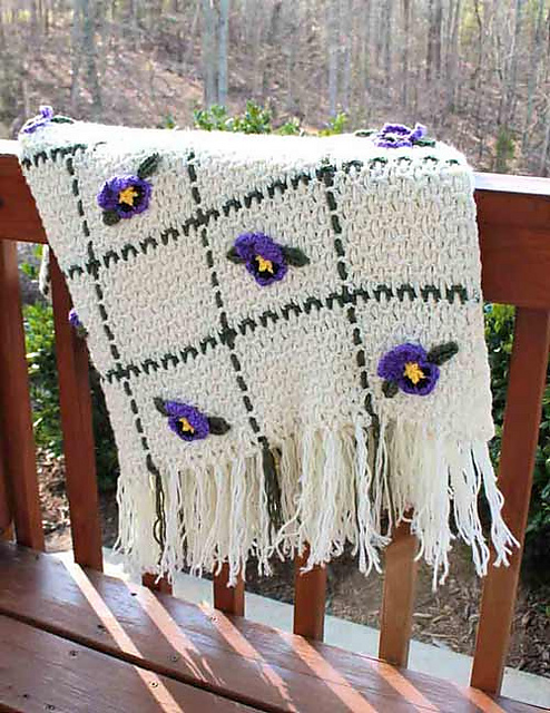 Pansy Weave Afghan