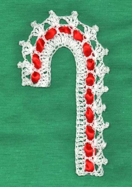 Wreath and Candy Cane Ornaments PS018