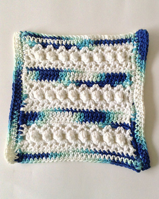 Popcorn & Stripes Dishcloth