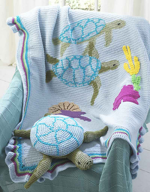 Turtle Afghan & Pillow Toy