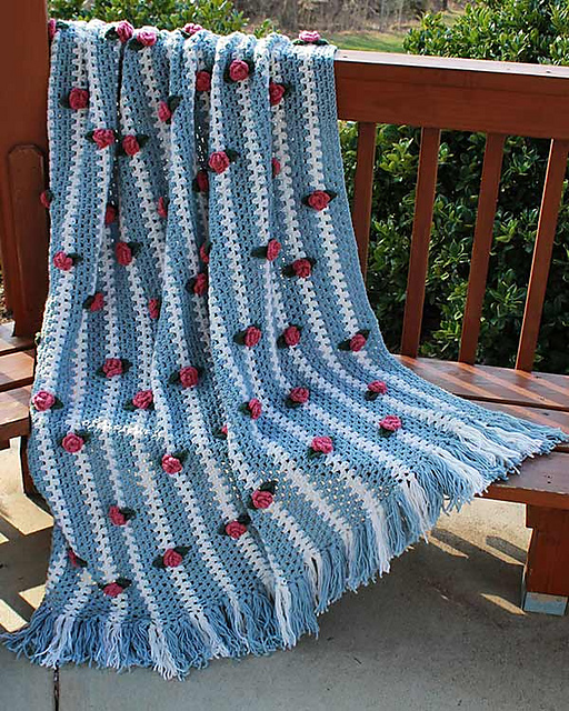 Waterfall Rose Afghan