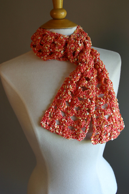 Peach Shell Scarf