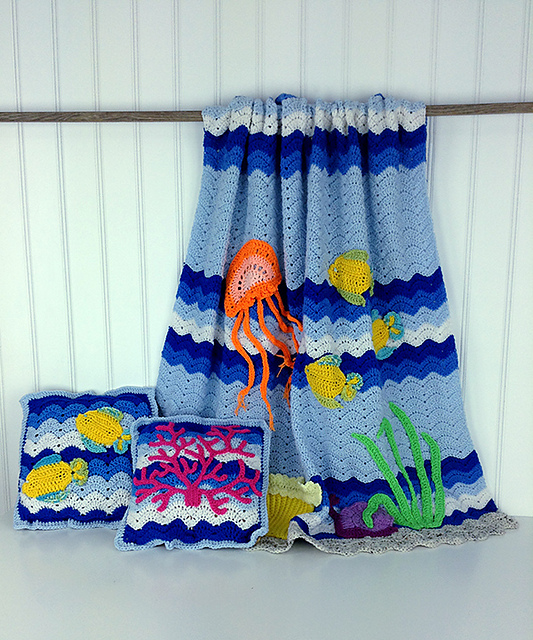 Paradise Reef Afghan & Pillows