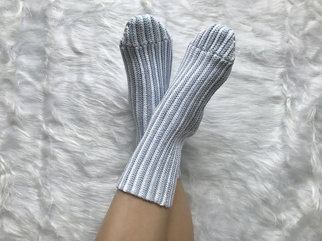 Striped Ribbed Socks