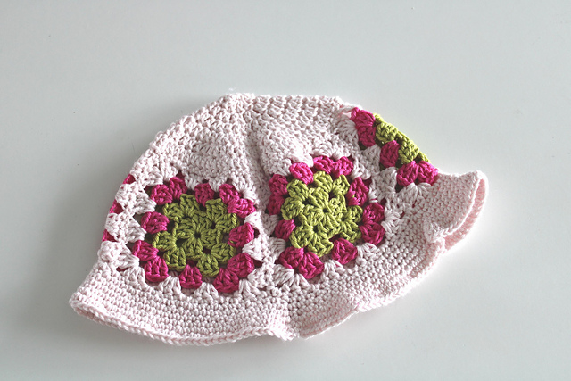 Baby Bucket Hat Granny Square