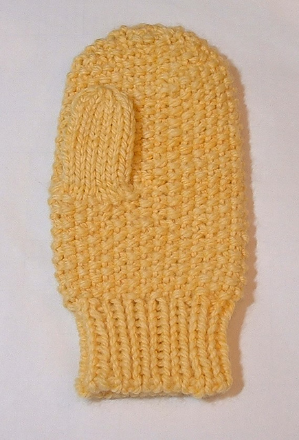 Tip-Down Textured Mittens