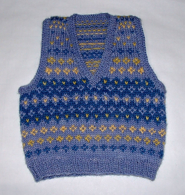 Steeked V-Neck Vest