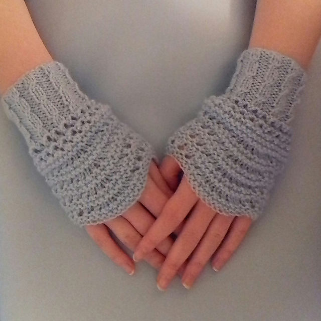 Blue Wave Wristwarmers